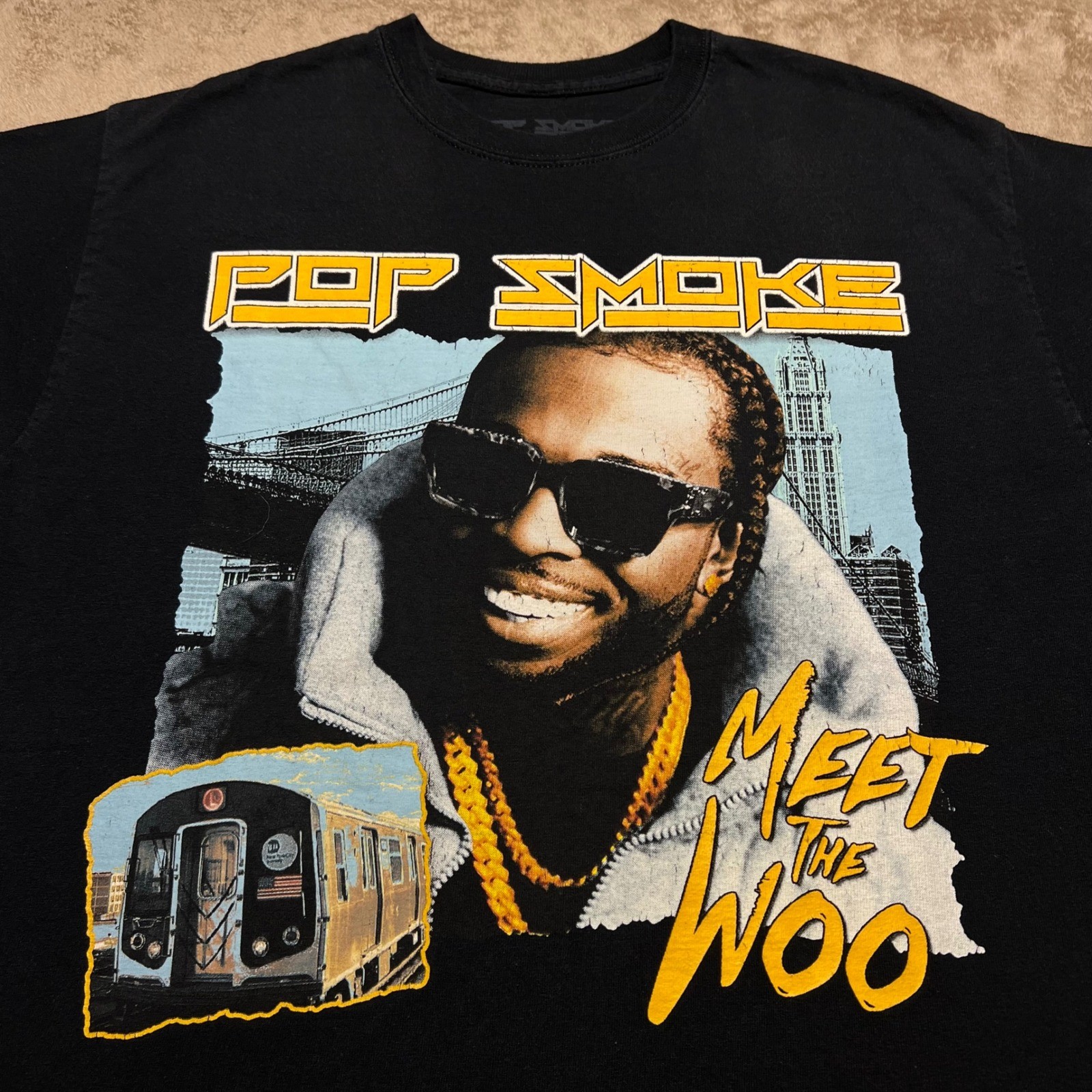 Pop Smoke Meet The Woo Graphic T Shirt Mens Medium Black Hip Hop Rap Tee