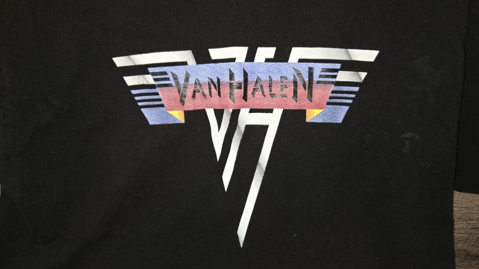Van Halen Graphic Print Logo Black T-Shirt by Suna Platinum Men&rsquo;s Size Large