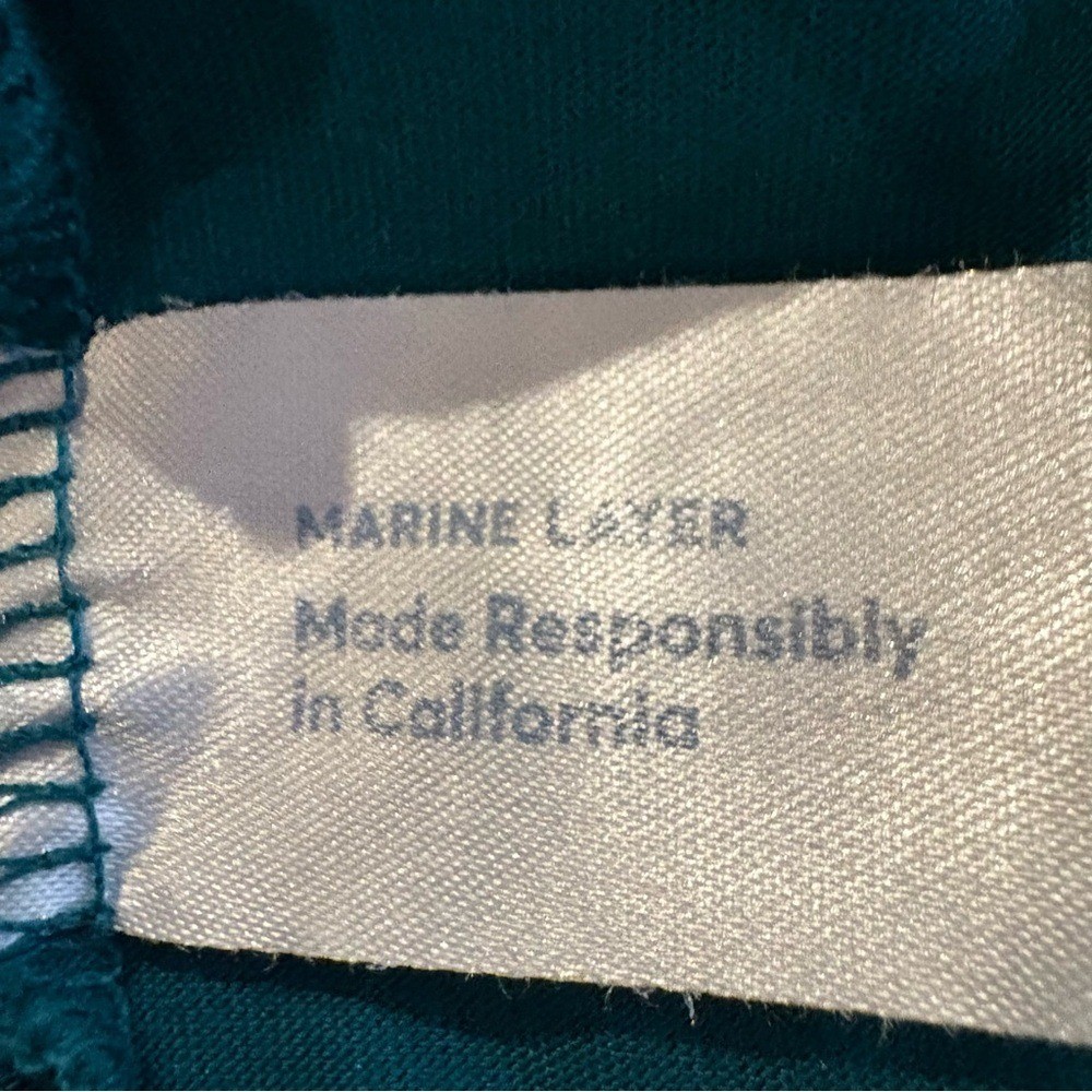 Marine Layer Teal Long Sleeve Tee Men&rsquo;s Size XL Supima Cotton Modal Blend