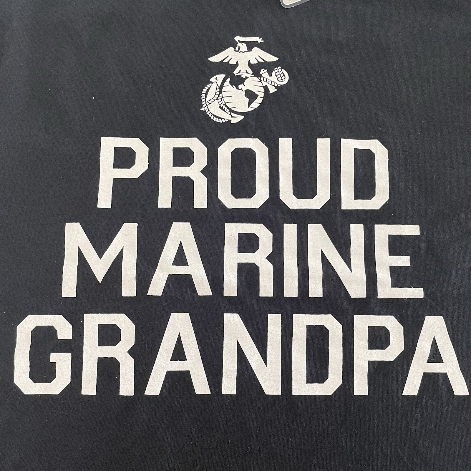 Proud Marine Grandpa T-Shirt In Black United States Marines