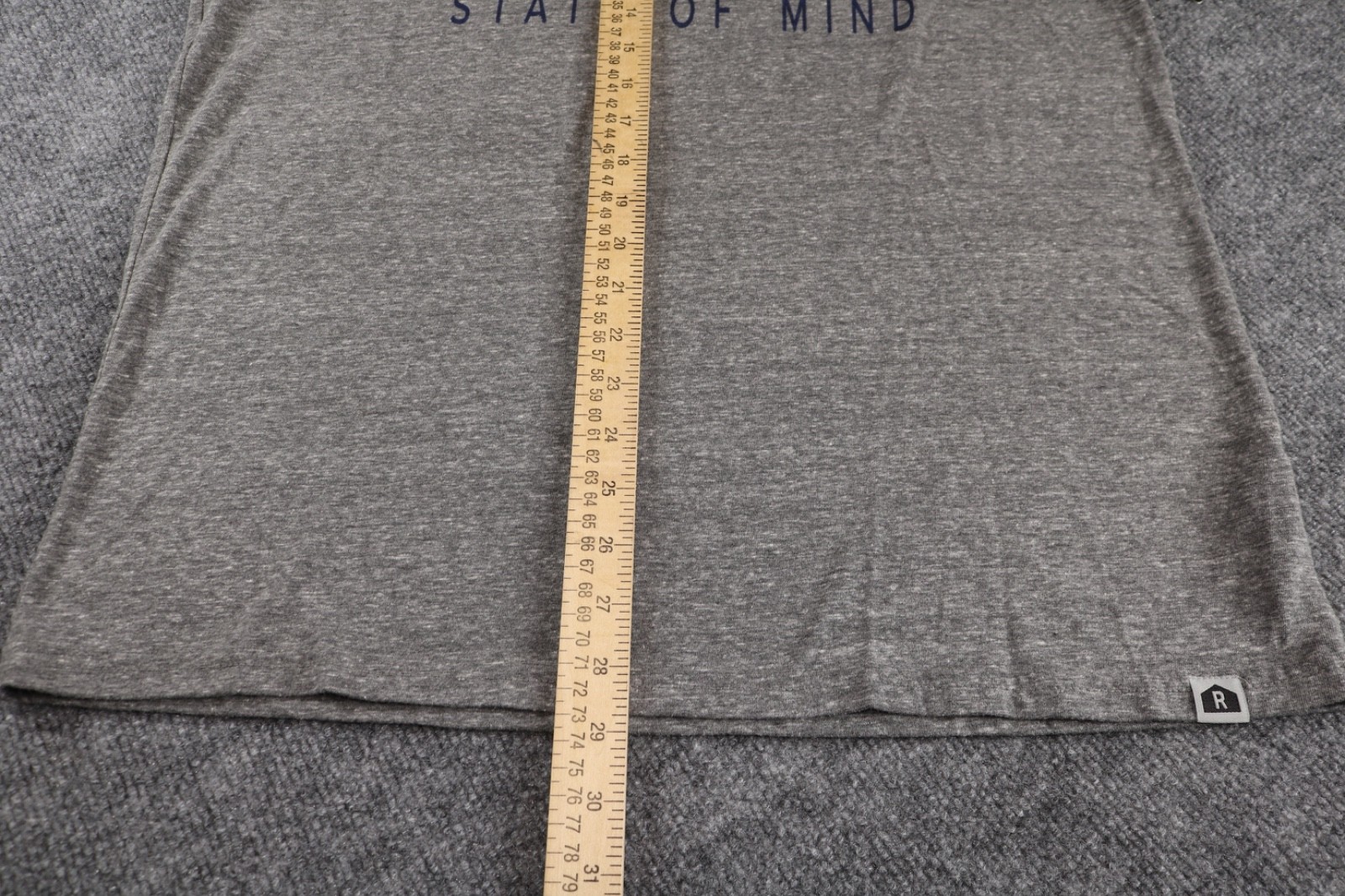 Rally Texas Grey Lonestar State of Mind Short Sleeve T-Shirt Large NWT