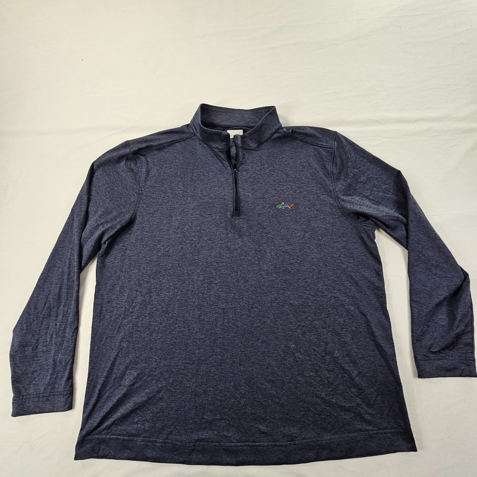 Greg Norman Blue Long Sleeve 1/4 Zip Collared Performance T-Shirt Men&rsquo;s xL