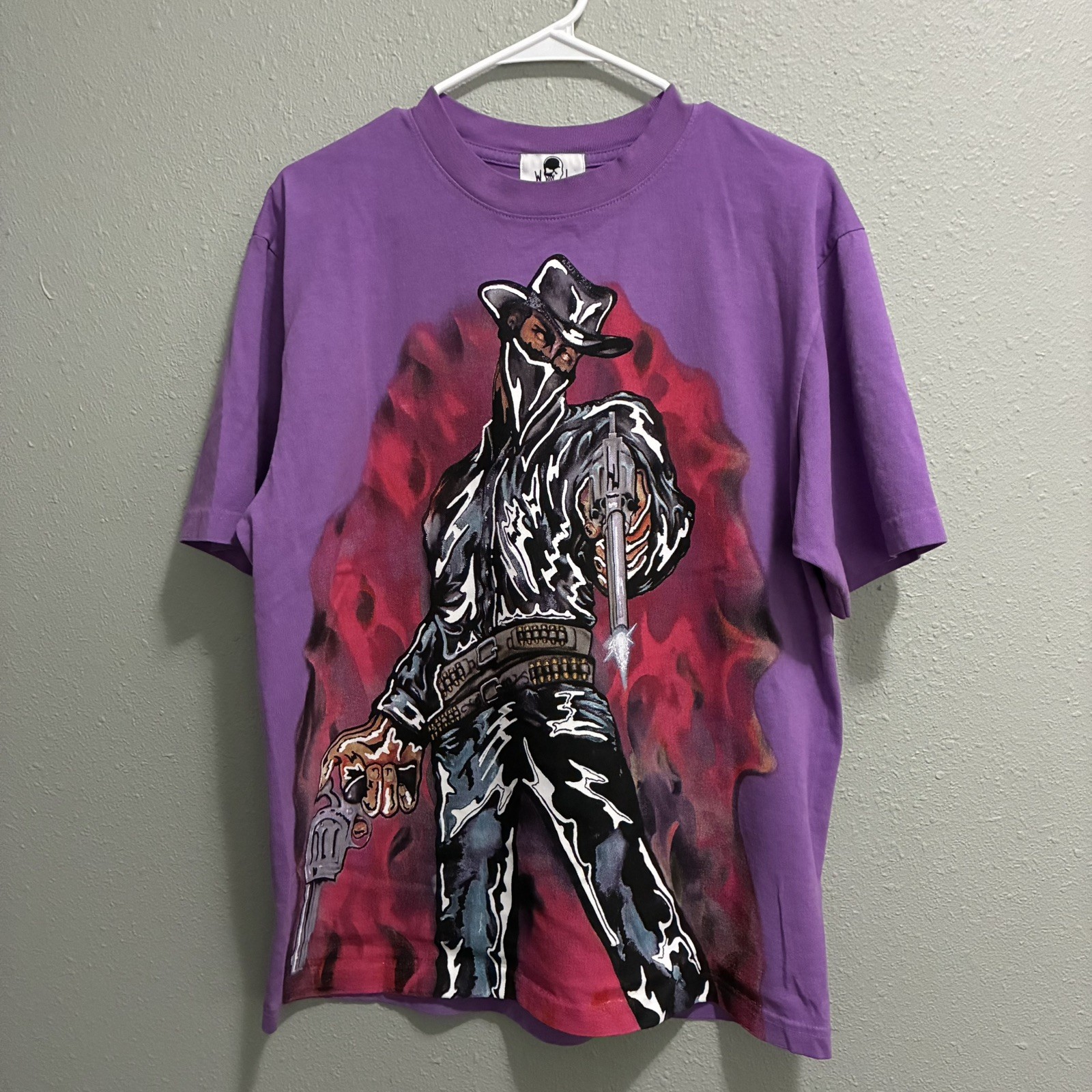Warren Lotas Night Cowboy Fire Purple Tee Size Medium New
