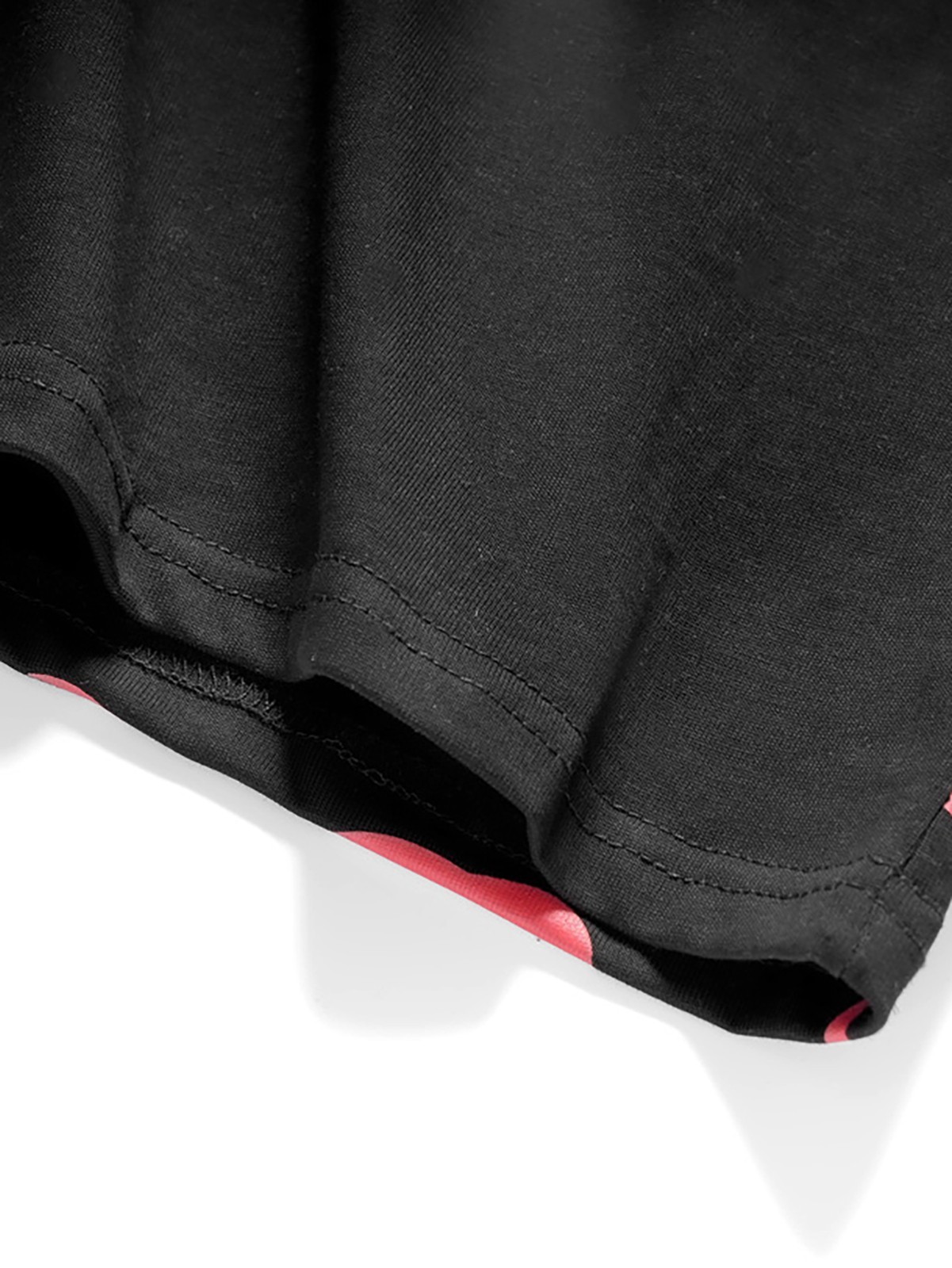 Niepce Red Demon Embroidered Tee Japanese Streetwear T-Shirt for Men