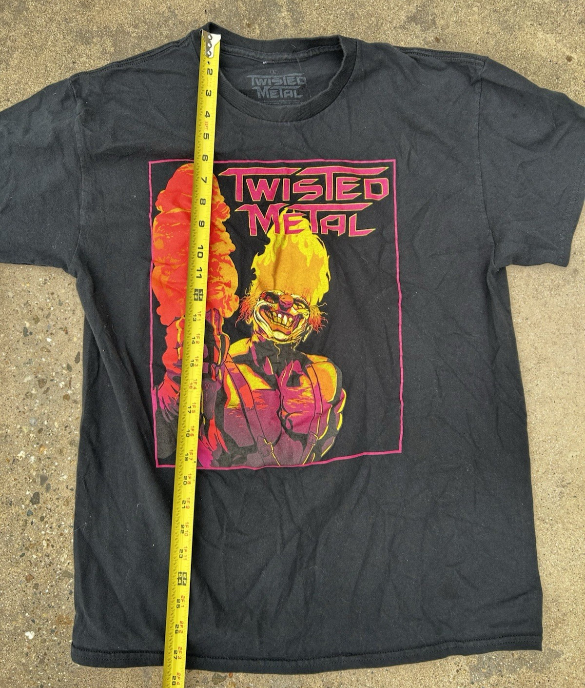 Twisted Metal Shirt Black Size Mens L Pink Yellow Clown 100 Cotton Vintage Bliss