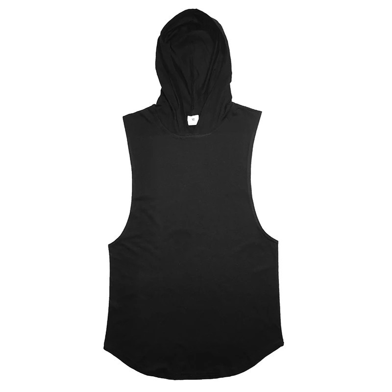 Men&rsquo;s Muscle Hoodies Sleeveless Tank Tops Gym Fitness Running Sport Vest T-Shirt