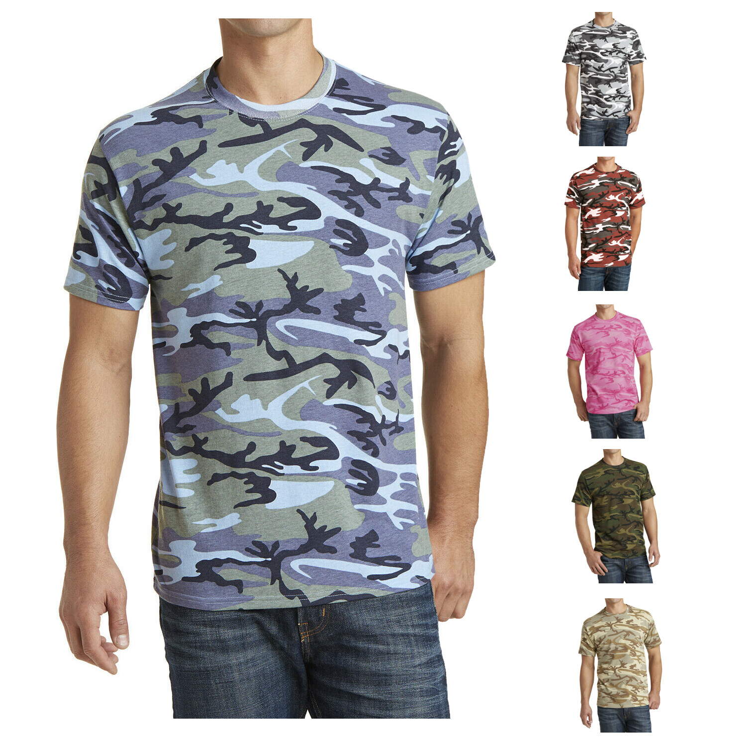 Men&rsquo;s Short Sleeve Comfort Core Cotton Camo Tee PC54C