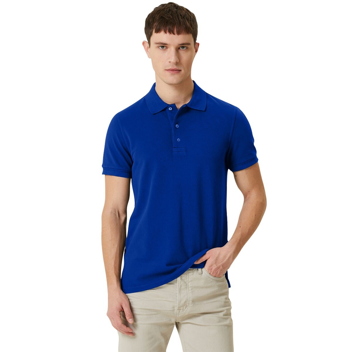 3 / 4 Pack Men&rsquo;s Plain T-Shirt Short Sleeve Pique Polo Tee Top Multi Set M-2XL