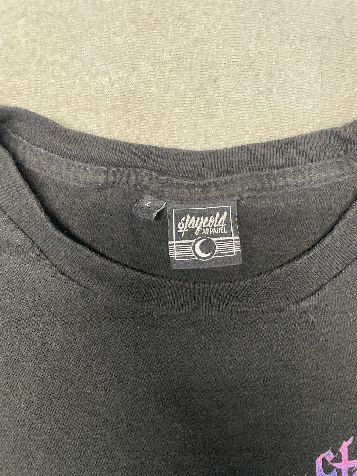 stay cold apparel Tshirt I know What You Did Space Girl Grafitty Size Large Blac