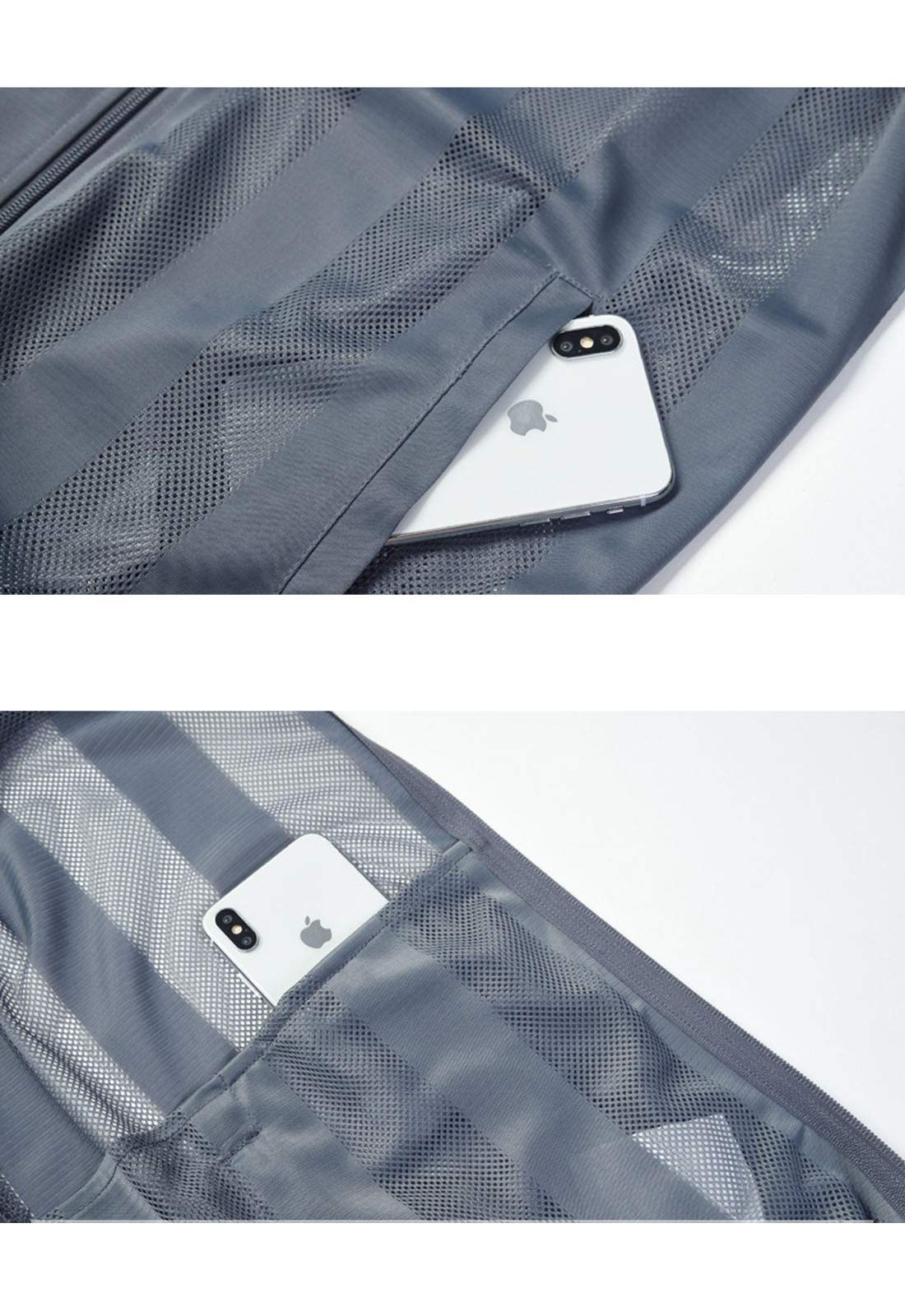 Men&rsquo;s Summer Stand Collar Lightweight Breathable Mesh Cycling Travel Zip Vest…