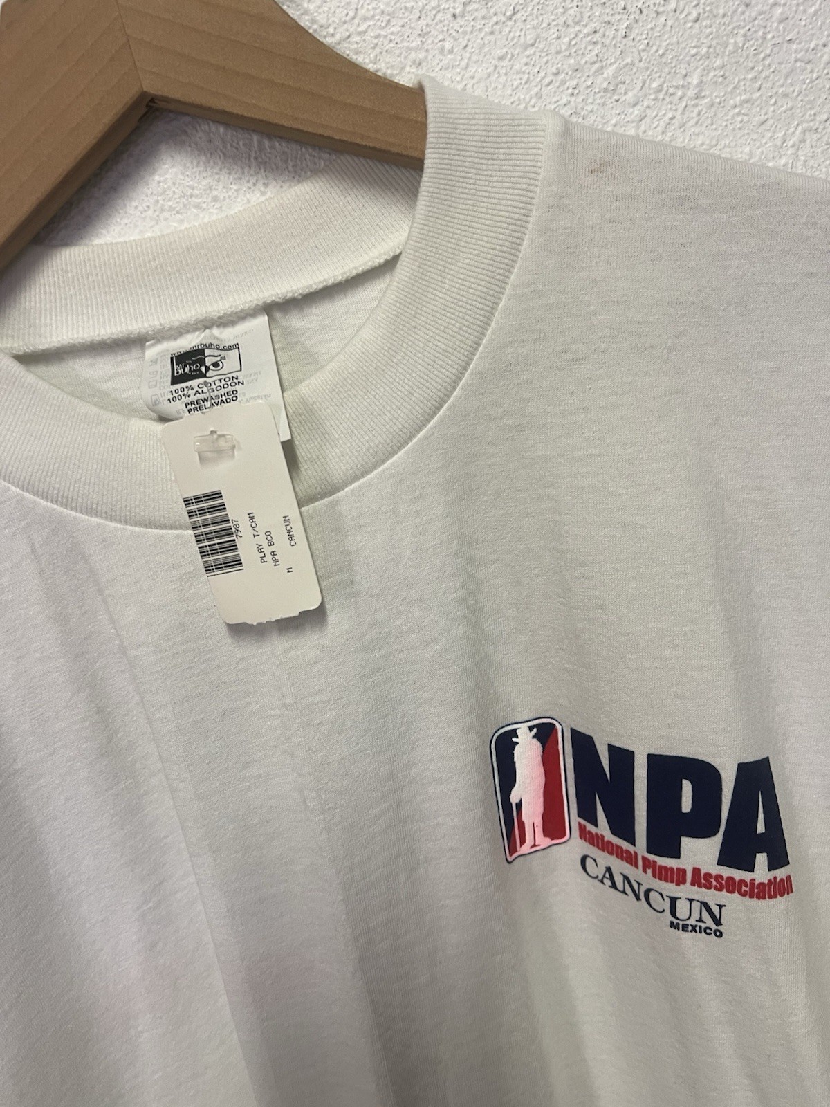 NPA NATIONAL PIMP ASSOCIATION Cancun NBA BASKETBALL Parody T-Shirt Size Medium