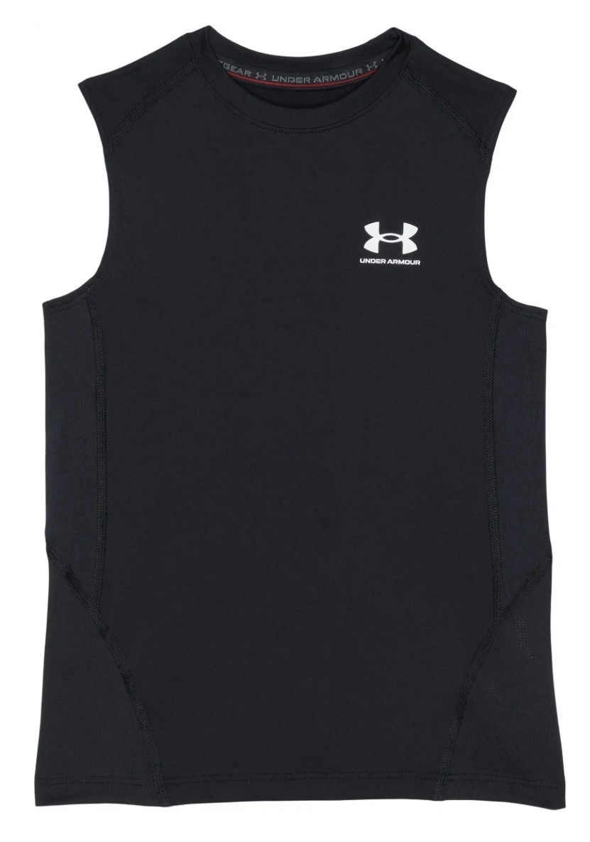 Under Armour Youth HeatGear Sleeveless T-Shirt Black – Size YM