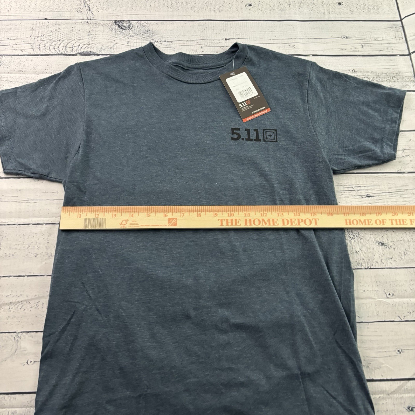 NEW 5.11 Short Sleeve Logo T Shirt Men&rsquo;s Small Indigo Blue