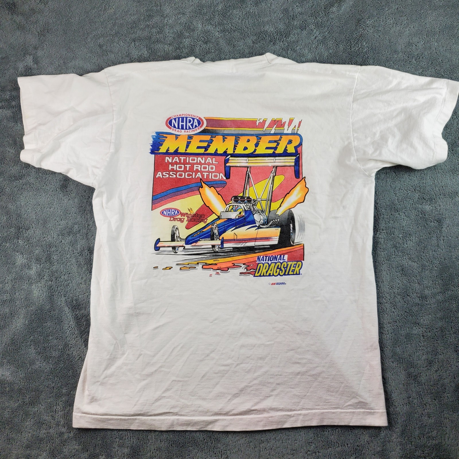 Sport Service Shirt Mens XL NHRA Drag Racing Member 95 USA Single Stitch Vintage
