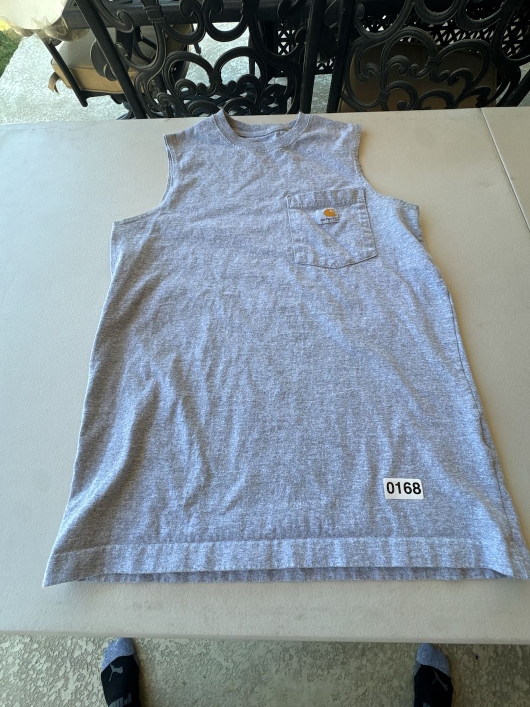 Carhartt Men&rsquo;s Relaxed Fit Sleeveless Pocket T-Shirt Heather Gray