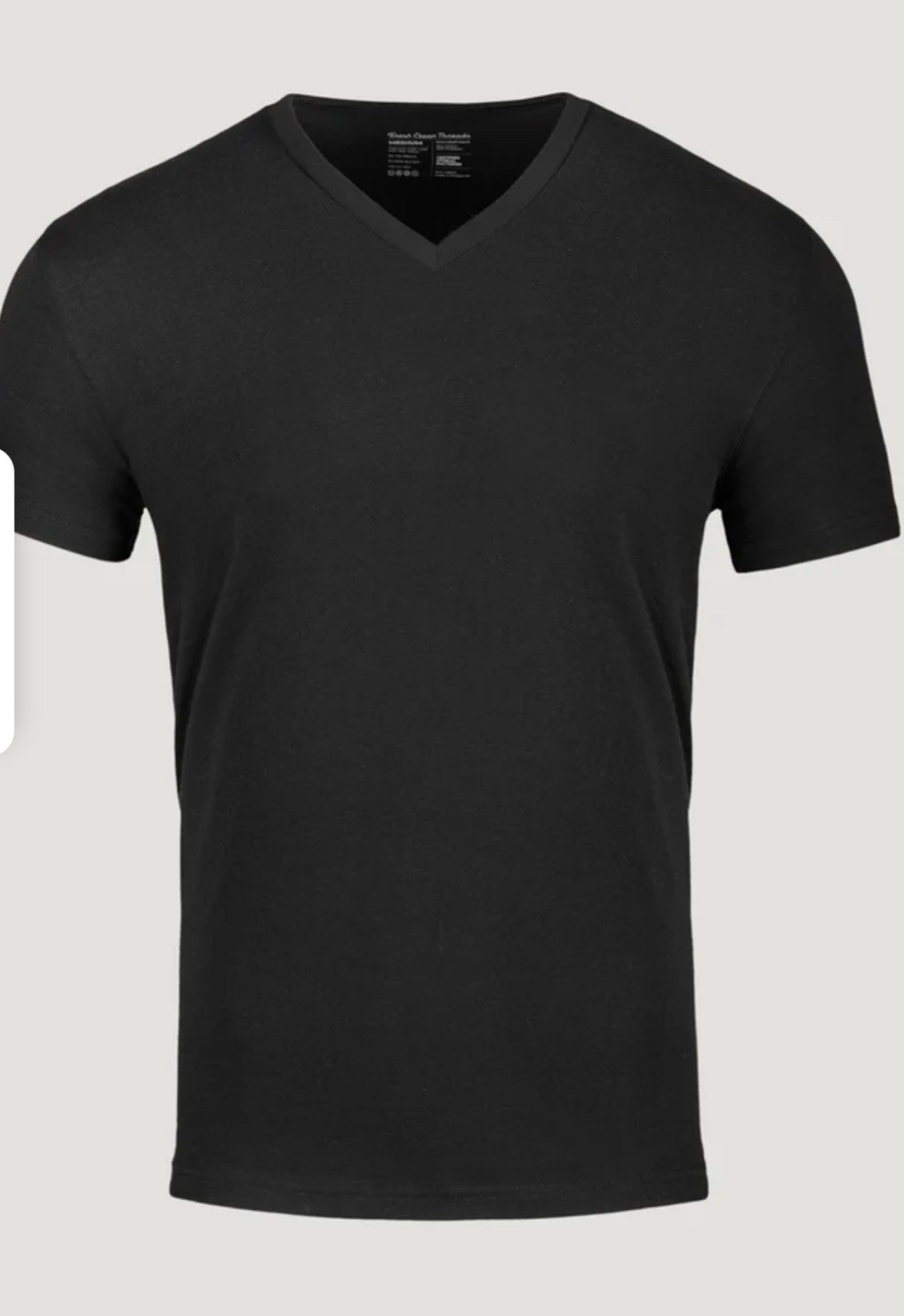 Fresh Clean Threads Short Sleeve V-Neck 2XL-Vintage Black