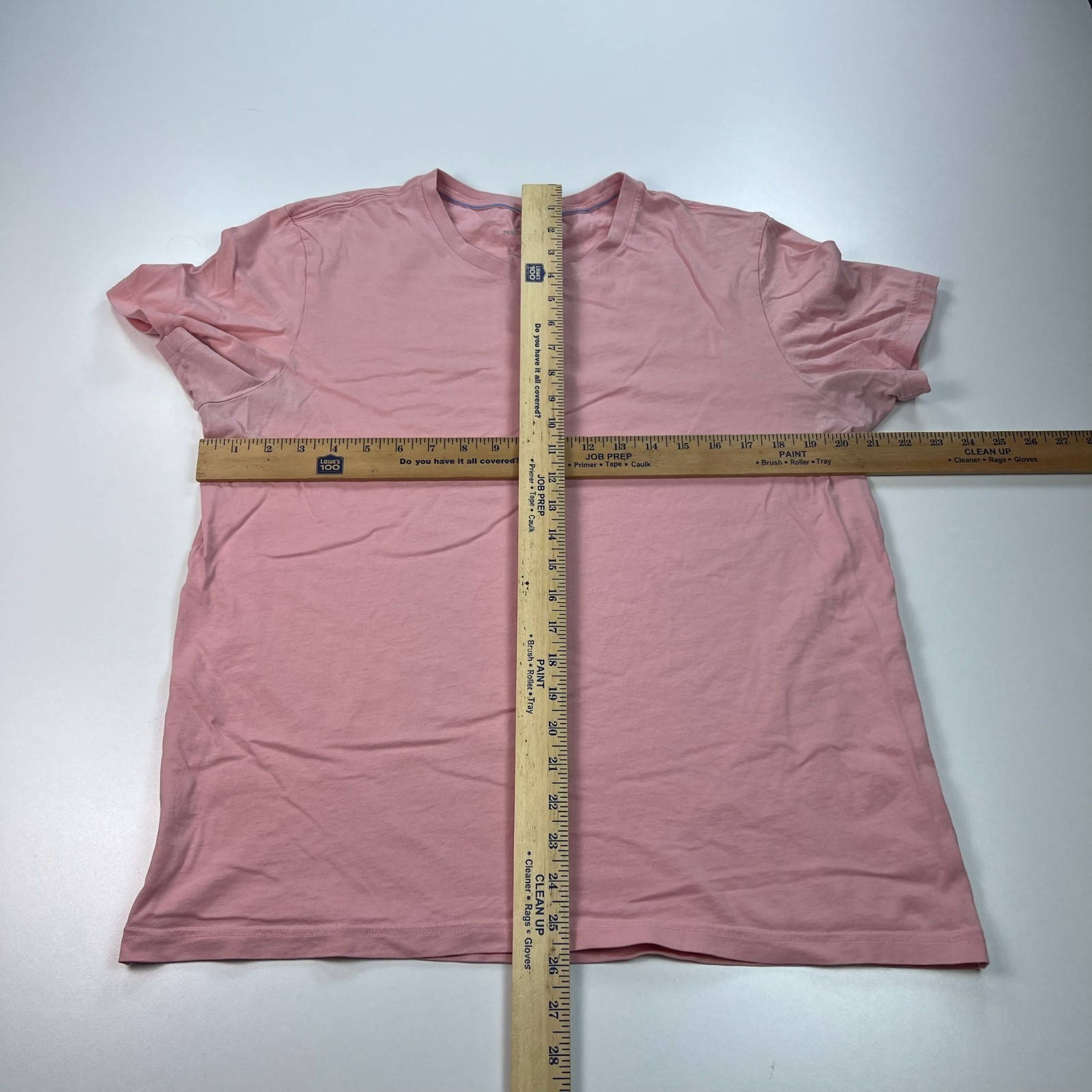Mack Weldon Shirt Mens Extra Large XL Pink Crew Neck Lightweight Casual