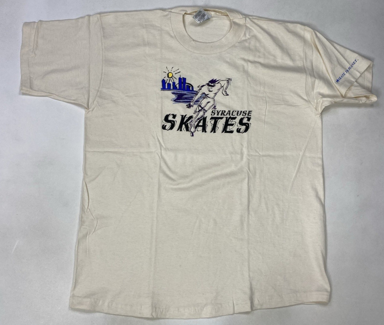 VINTAGE Syracuse New York Skates Graphic T-shirt Men XL Skate The World Promo