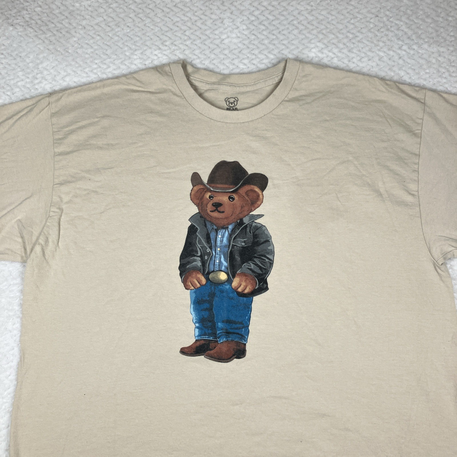 Cowboy T-Shirt Polo Bear Style T-Shirt Style Casual Graphic T-Shirt XL