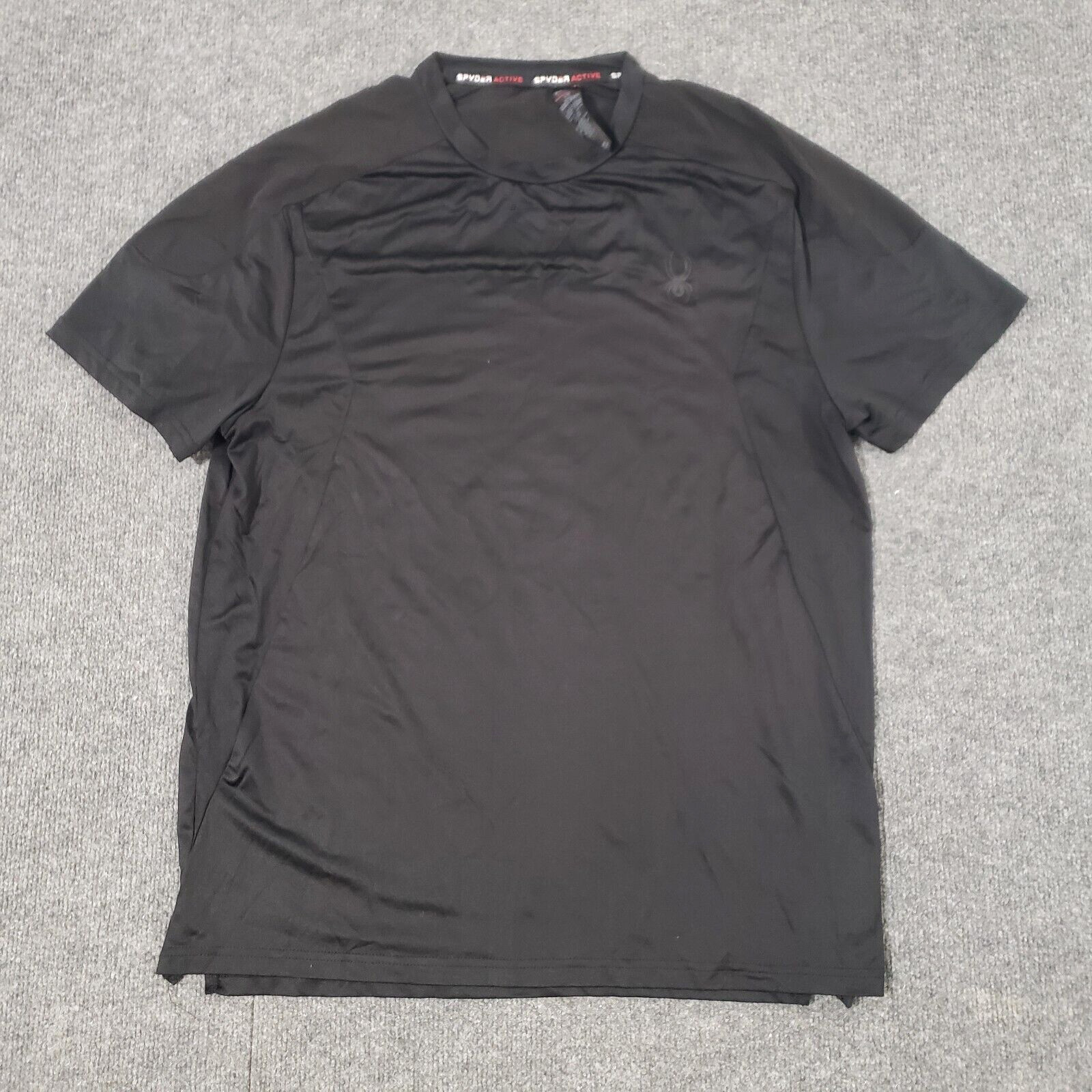 spyder active t shirt mens large pro web poly spandex blend logo