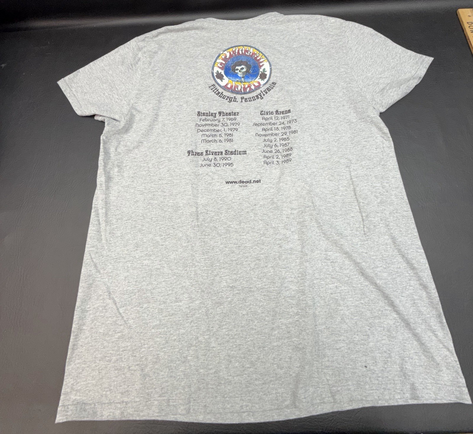 Pittsburgh Pirates Grateful Dead Tribute Night PNC Park T Shirt XL Gray Concert