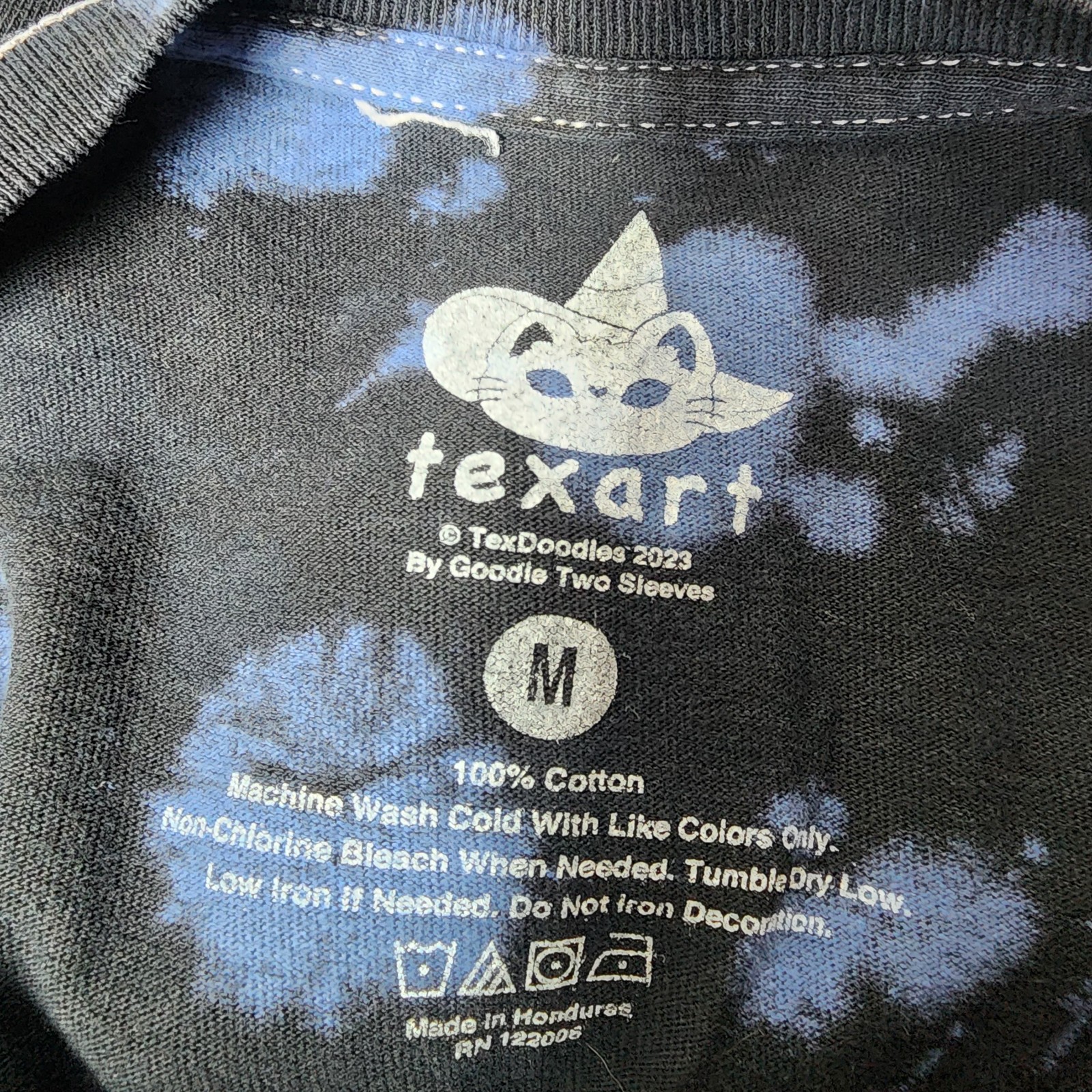 TexArt Tie Dye Graphic T Shirt Men’s Medium Fantasy Crystals Potion Ouija Style