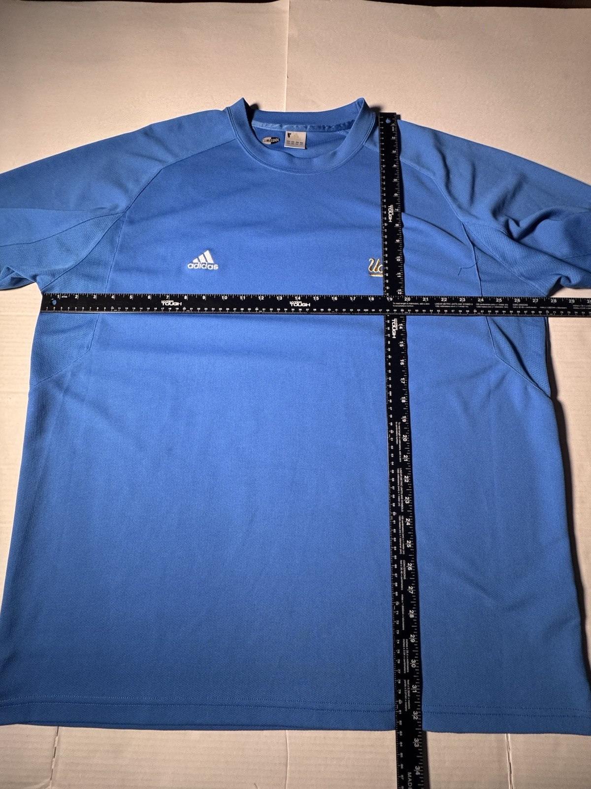 Pre Owned See Last Photo UCLA Adidas ClimaCool T Shirt Embroidered Blue Men 2XL