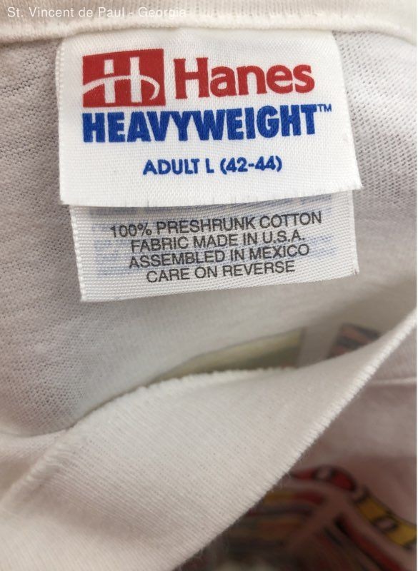Men&rsquo;s Hanes Heavyweight White Vintage Washington D.C. Tee Shirt – Size Large