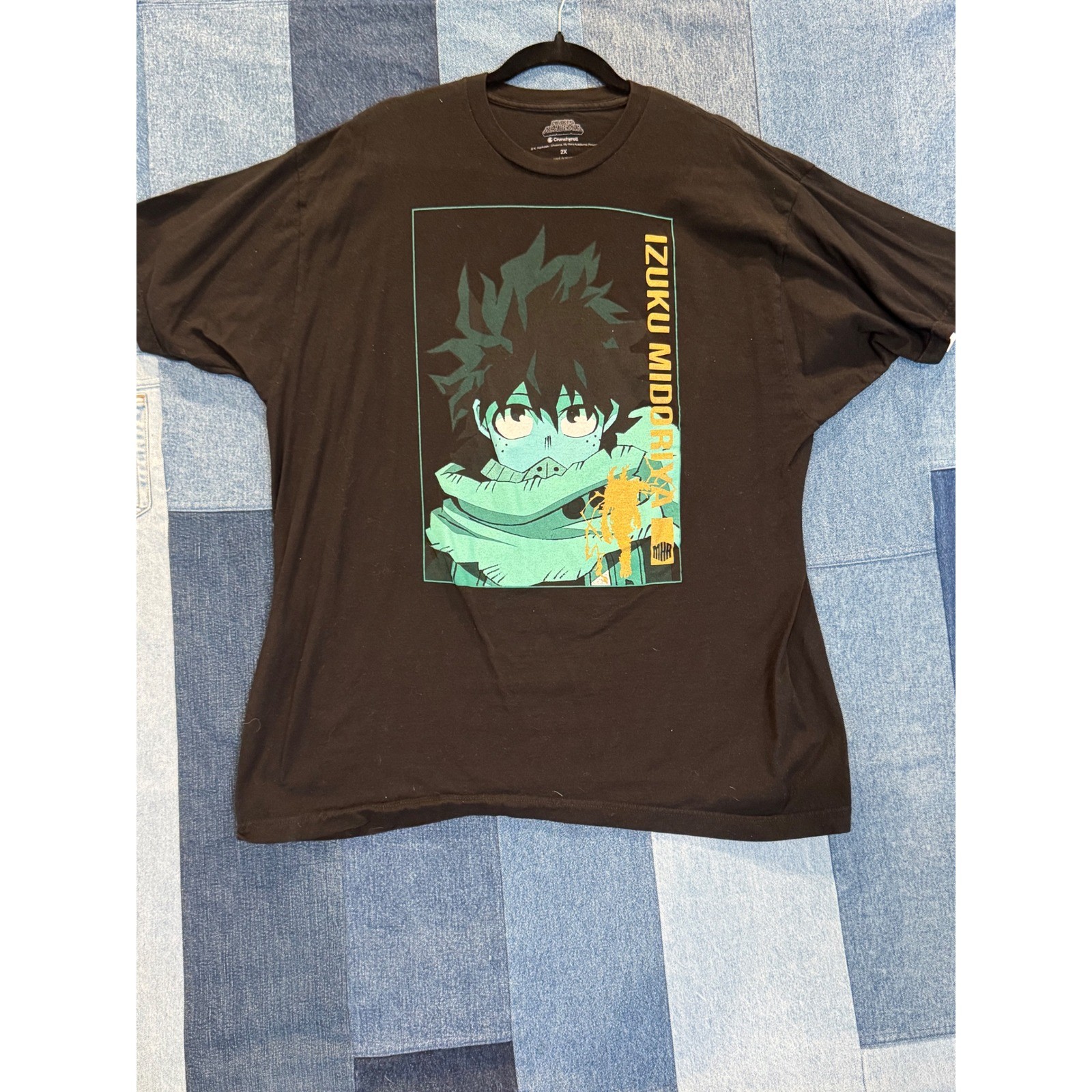 My Hero Academia Izuku Midoriya Deku Black Graphic T-Shirt Mens 2X Crunchyroll