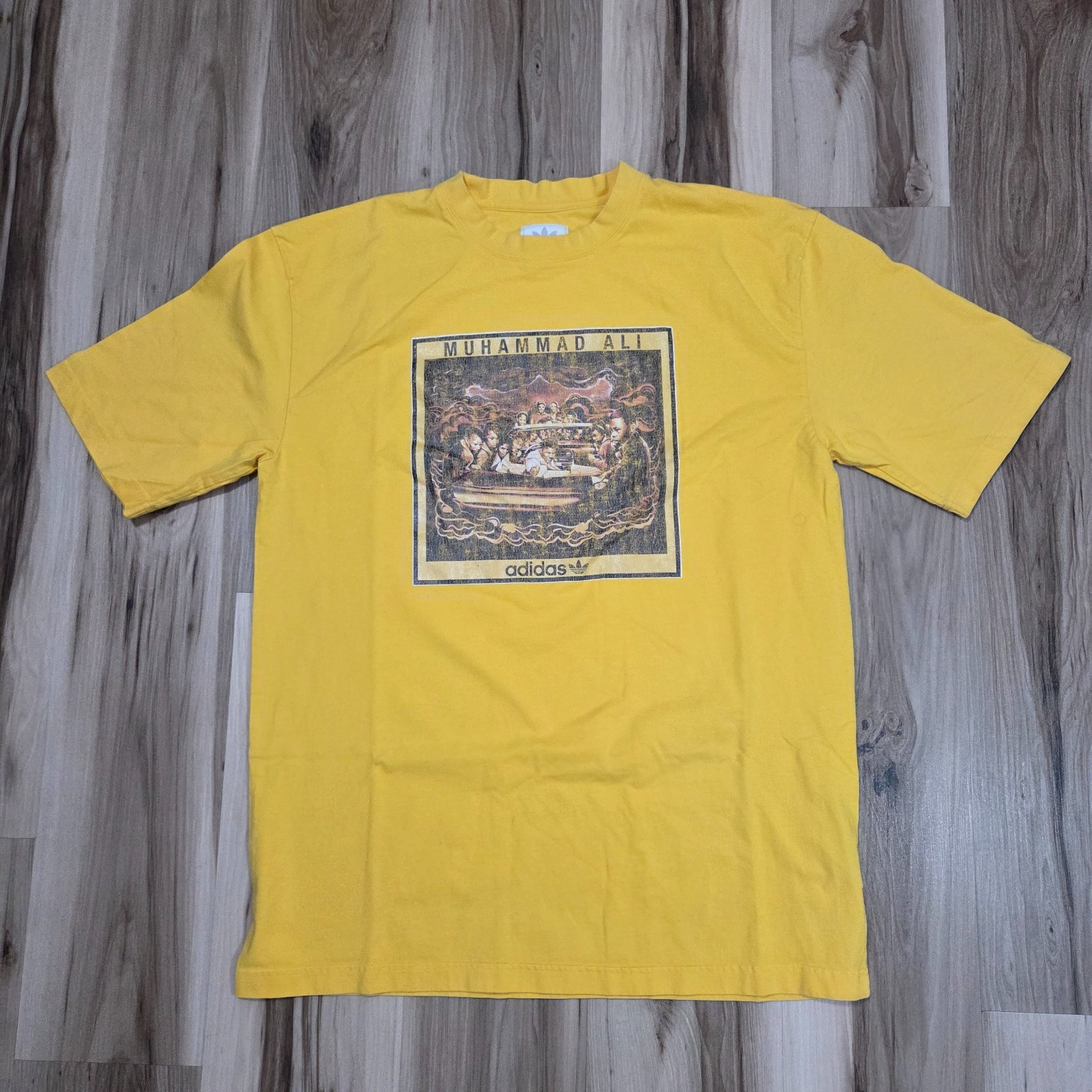 Muhammad Ali Adidas T-shirt The Muhammadu Ali Collection Men&rsquo;s Size XL Yellow