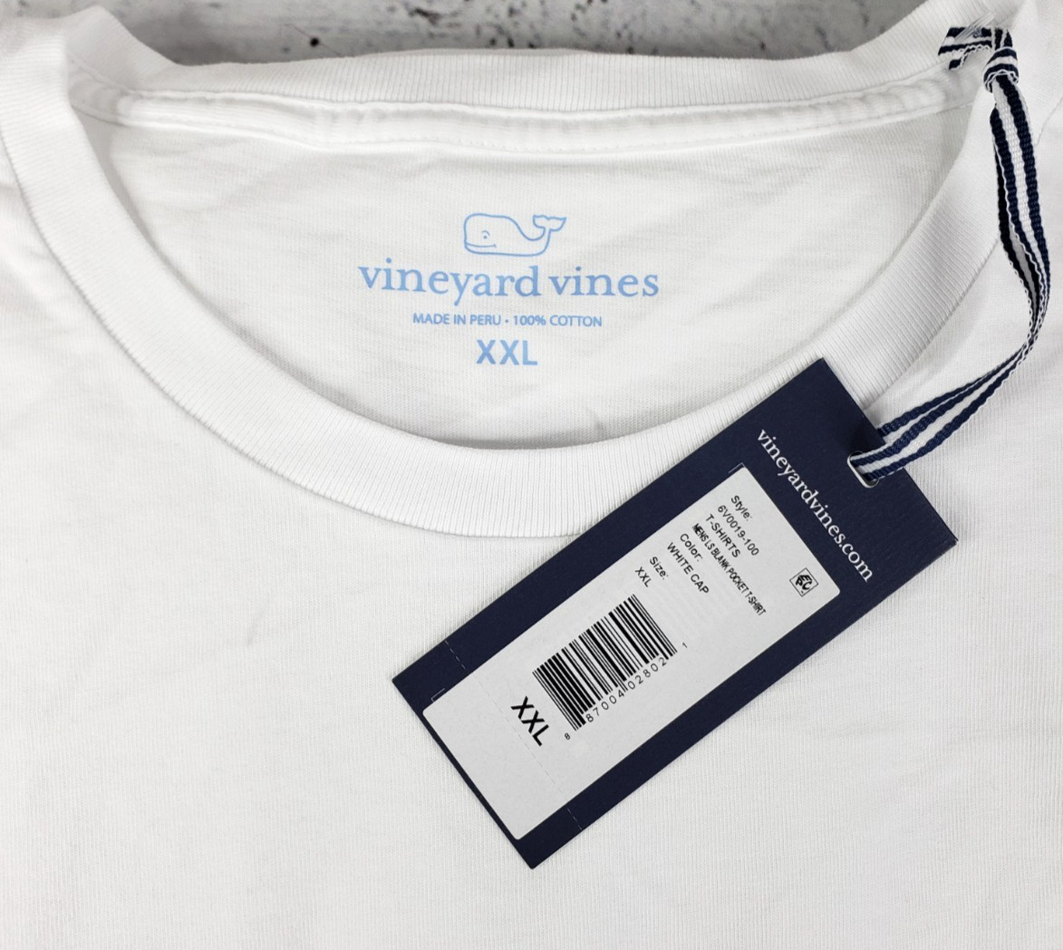 Vineyard Vines Men&rsquo;s Long Sleeve Pocket T-Shirt White Size XXL – NEW