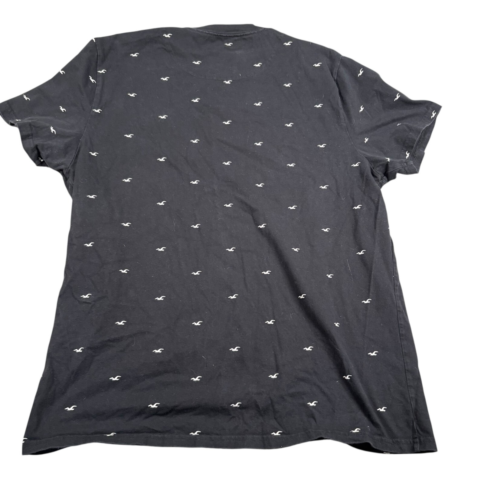 Hollister Must Have Collection Faded Black All Over Print Casual Tee Size XL