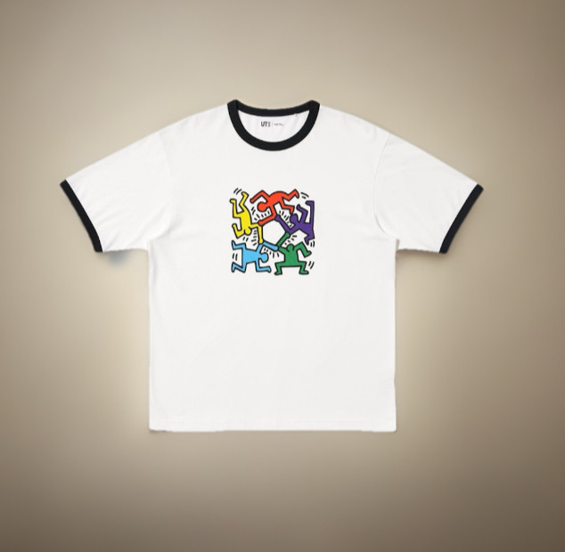 Keith Haring UT Uniqlo Short Sleeve Graphic T-Shirt Relaxed Fit New York Pop Art