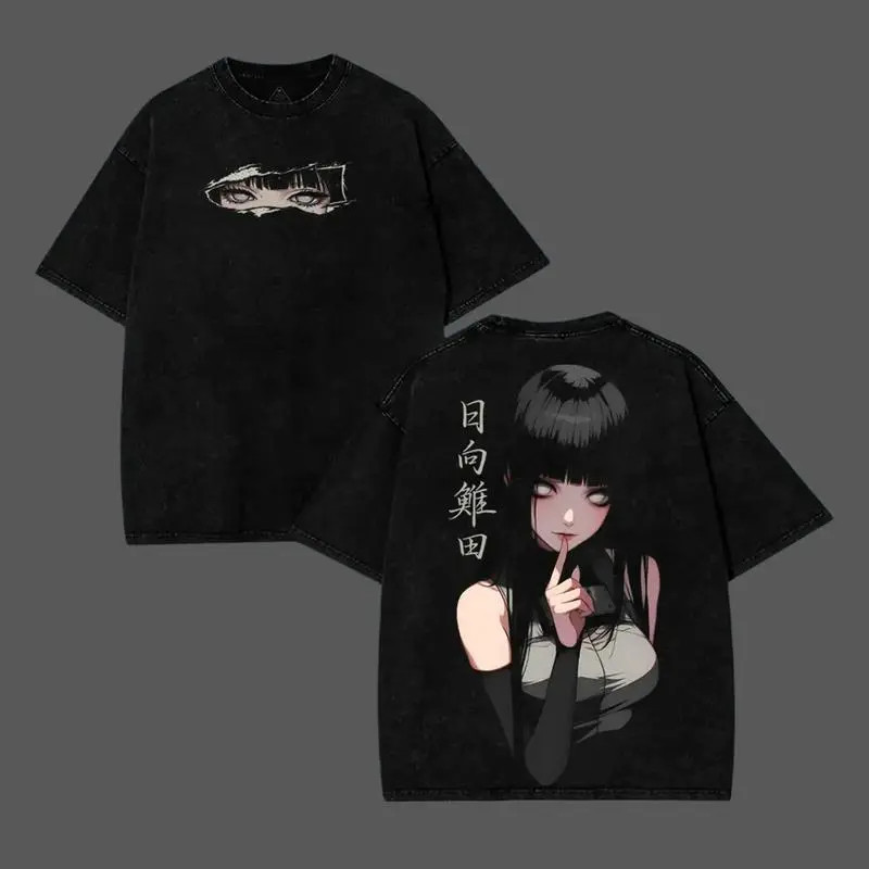 Hinata Hyuga Naruto Anime T-Shirt Graphic Tee Unisex Cotton
