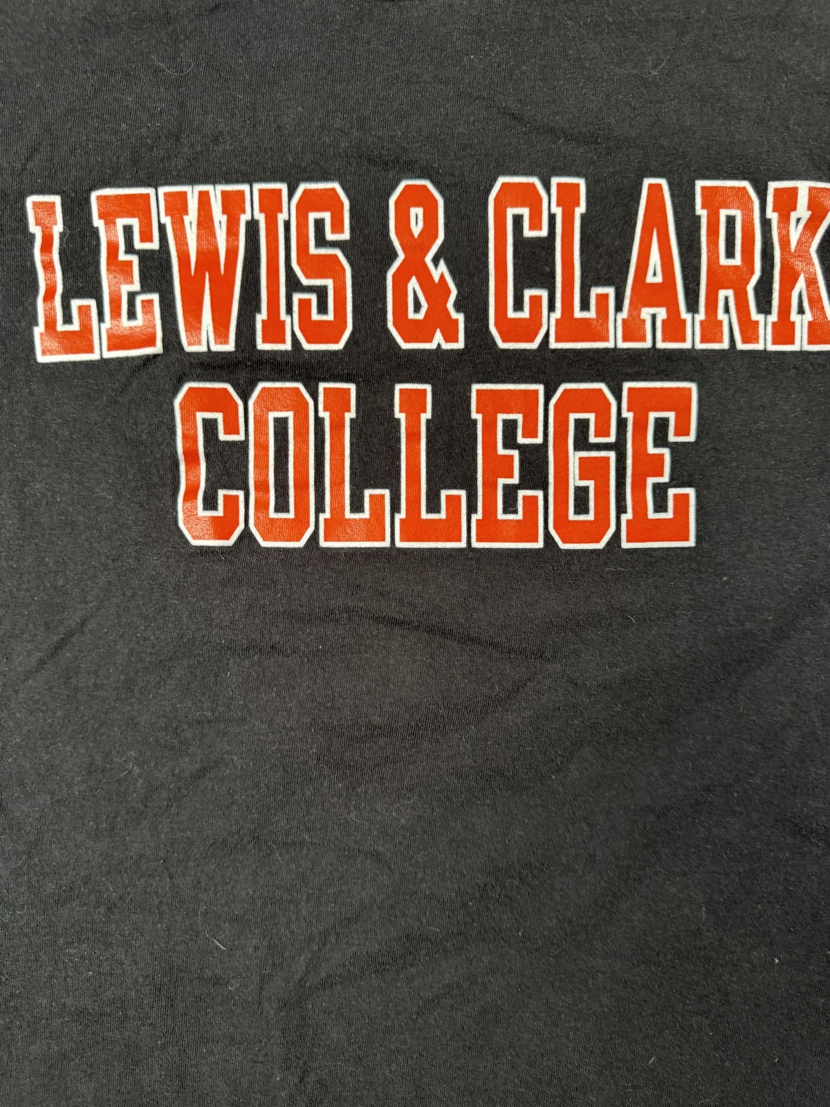 Lewis & Clark College Shirt Mens Medium Black Champion Logo Graphic Tee