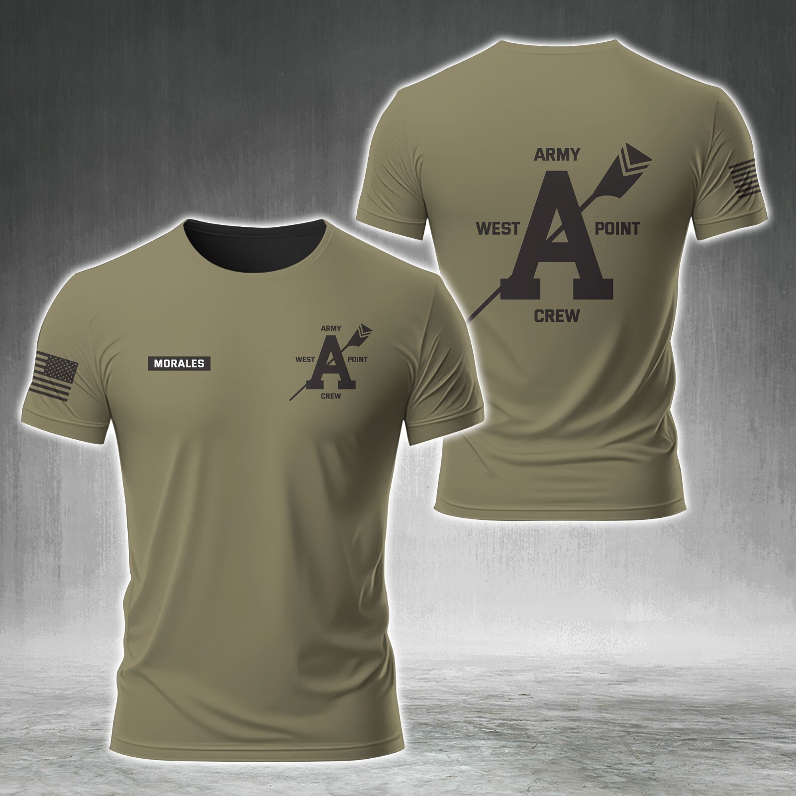 Custom Name US Army West Point Crew AOP Shirt Gift 3D shirt Full Size S-5XL