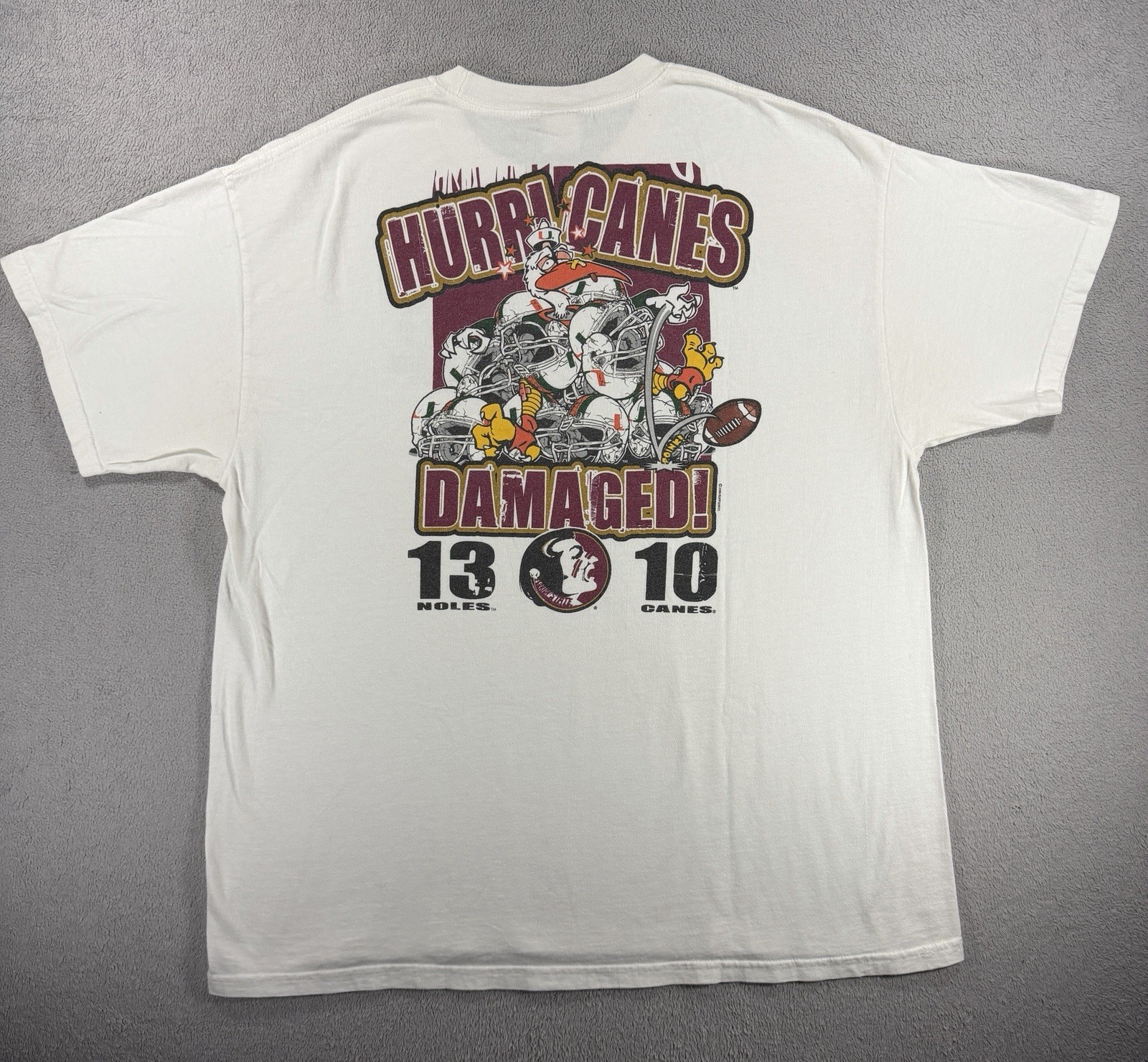 VTG 2006 Florida State University Seminoles FSU Vs Miami Rivalry T-Shirt Sz XL
