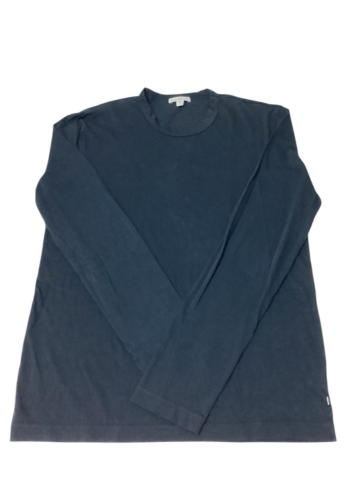 James Perse T-Shirt Crew Neck Long Sleeve 100% Combed Cotton Minimalist Size S
