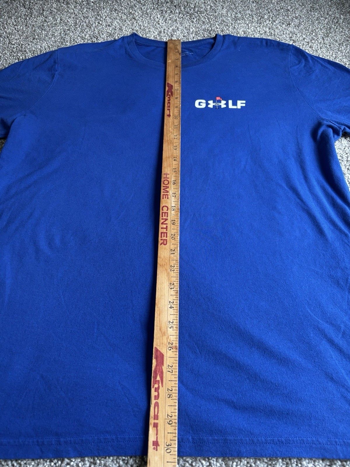 Under Armour Men&rsquo;s XXL Regular Blue Crew Neck Short Sleeve Logo Golf Tee
