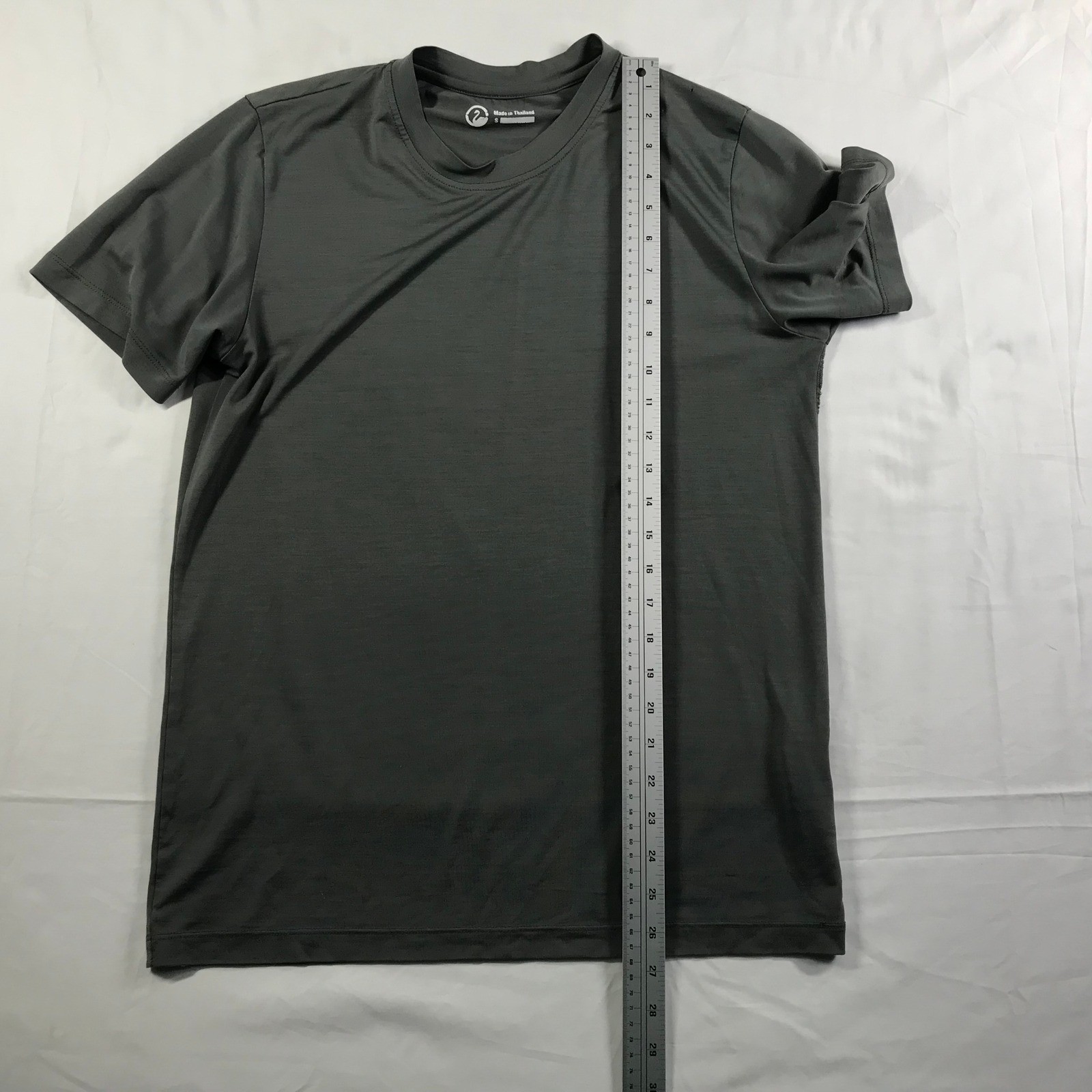 Swan Merino Wool Blend T-Shirt Mens Small Gray Short Sleeve Base Layer Hiking