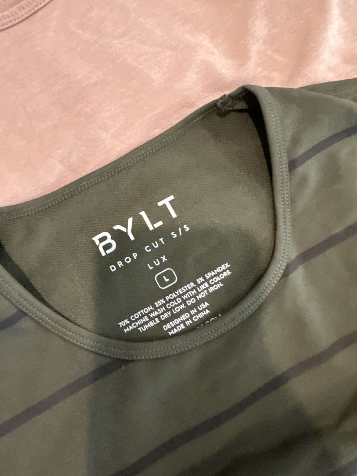 Lot of 3 BYLT Premium Basics T Shirt Mens Large Drop Cut S/S Lux Curved Hem