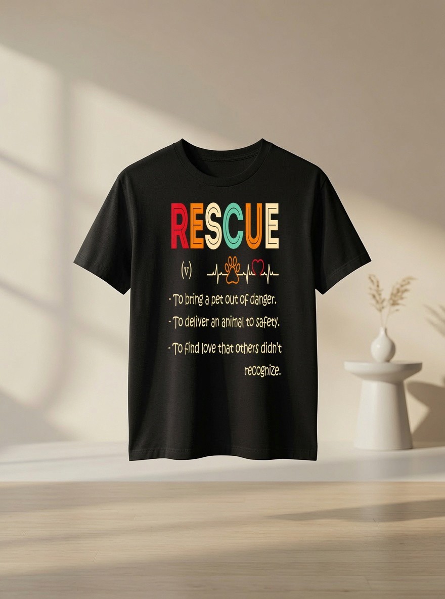Definition Rescue Animal Dog Lover Graphic Tee Gift