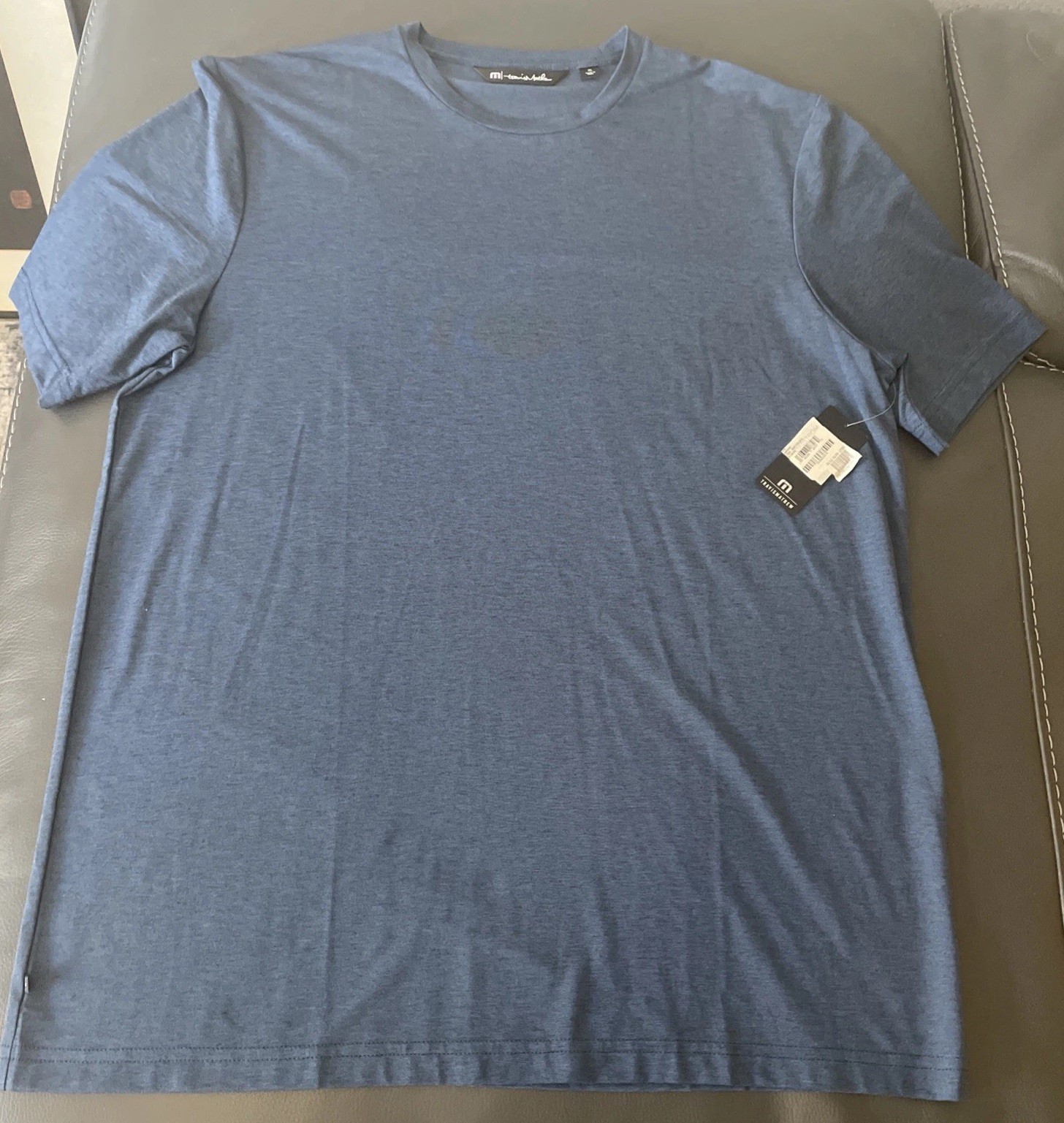 NEW Travis Mathew T-Shirt Mens Size XL Crew True Navy Black Short Sleeve Peru