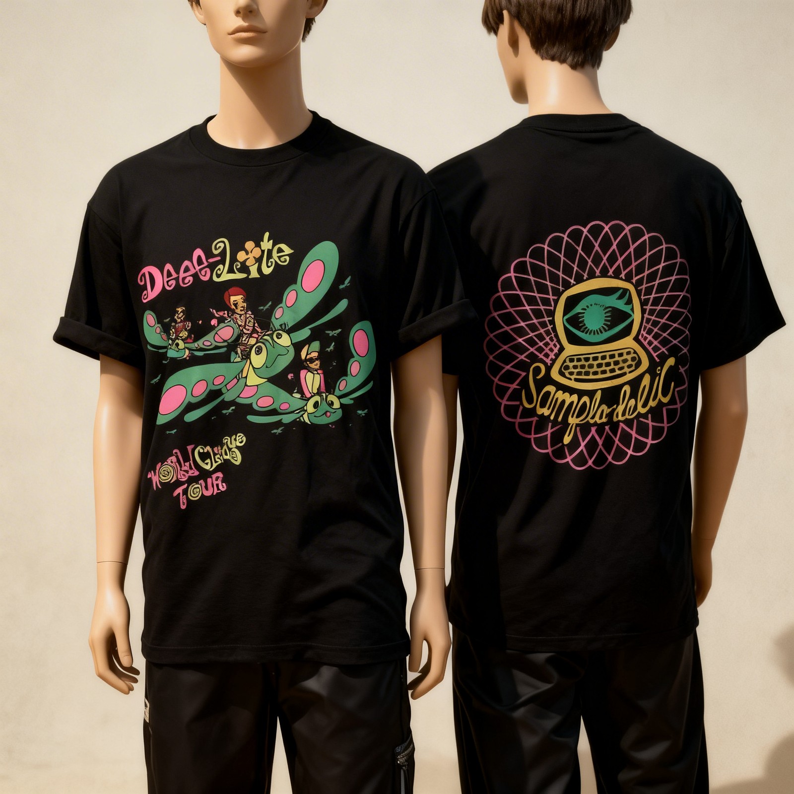 Vtg Deee-Lite Band World Tour Heavy Cotton Black All Size Unisex Shirt
