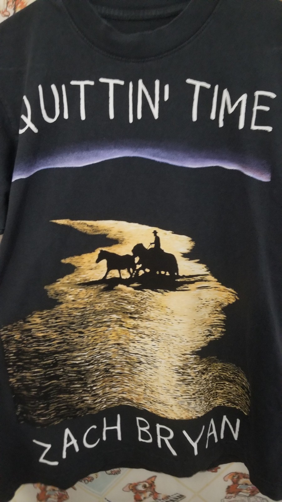 Zach Bryan 2024 Quittin’ Time Tour T-Shirt Black Size Small