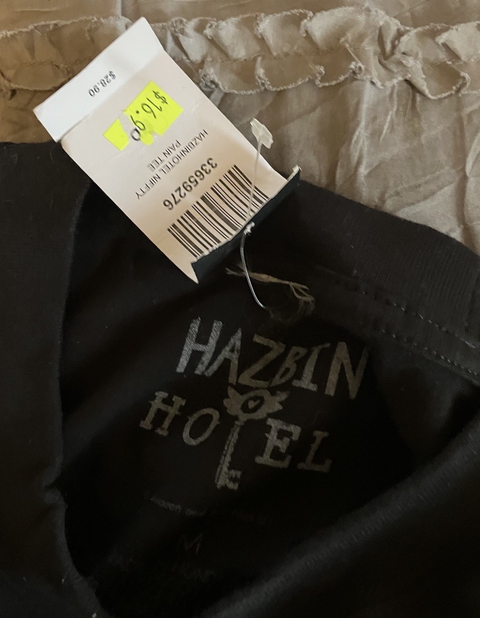 Hazbin Hotel Nifty Stab Shirt Hot Topic Size Mediium New Free Shipping