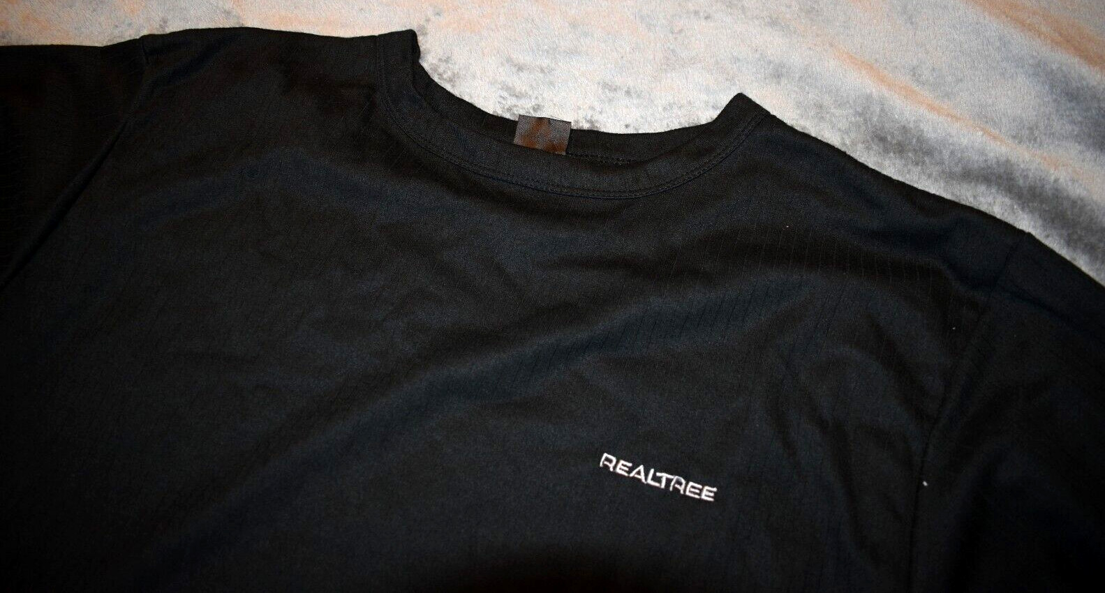 REALTREE L/S T-Shirt Charcoal Color By Leg Apparel.Cuff Sleeves.XXL.100%Polyeste