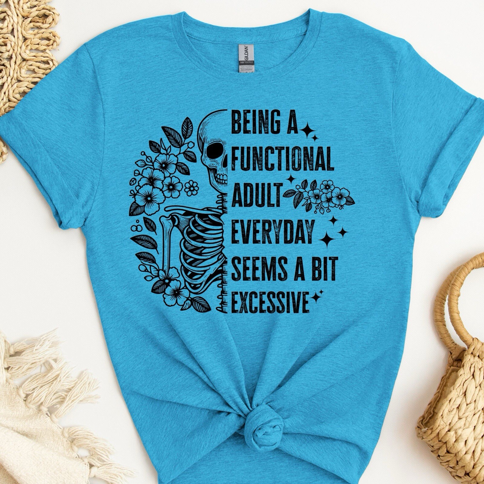 Unisex Graphic Tee, Being A Functional Adult Shirt, Sarcastic Unisex Shirt