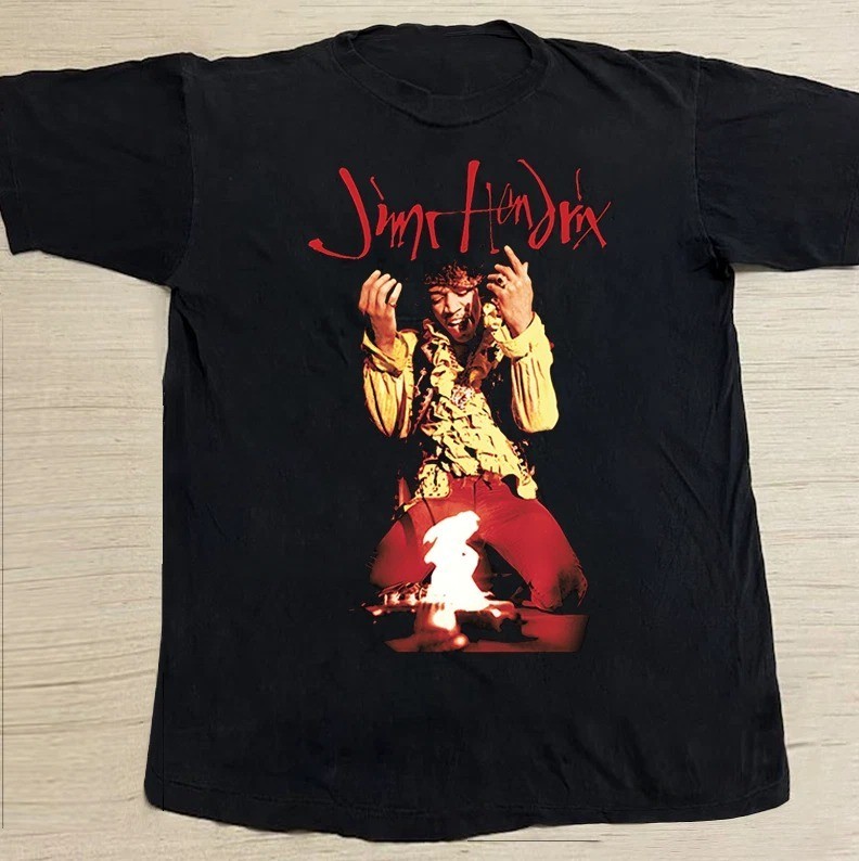 Jimi Hendrix set fire guitar live Unisex T-Shirt S-5XL Q9458