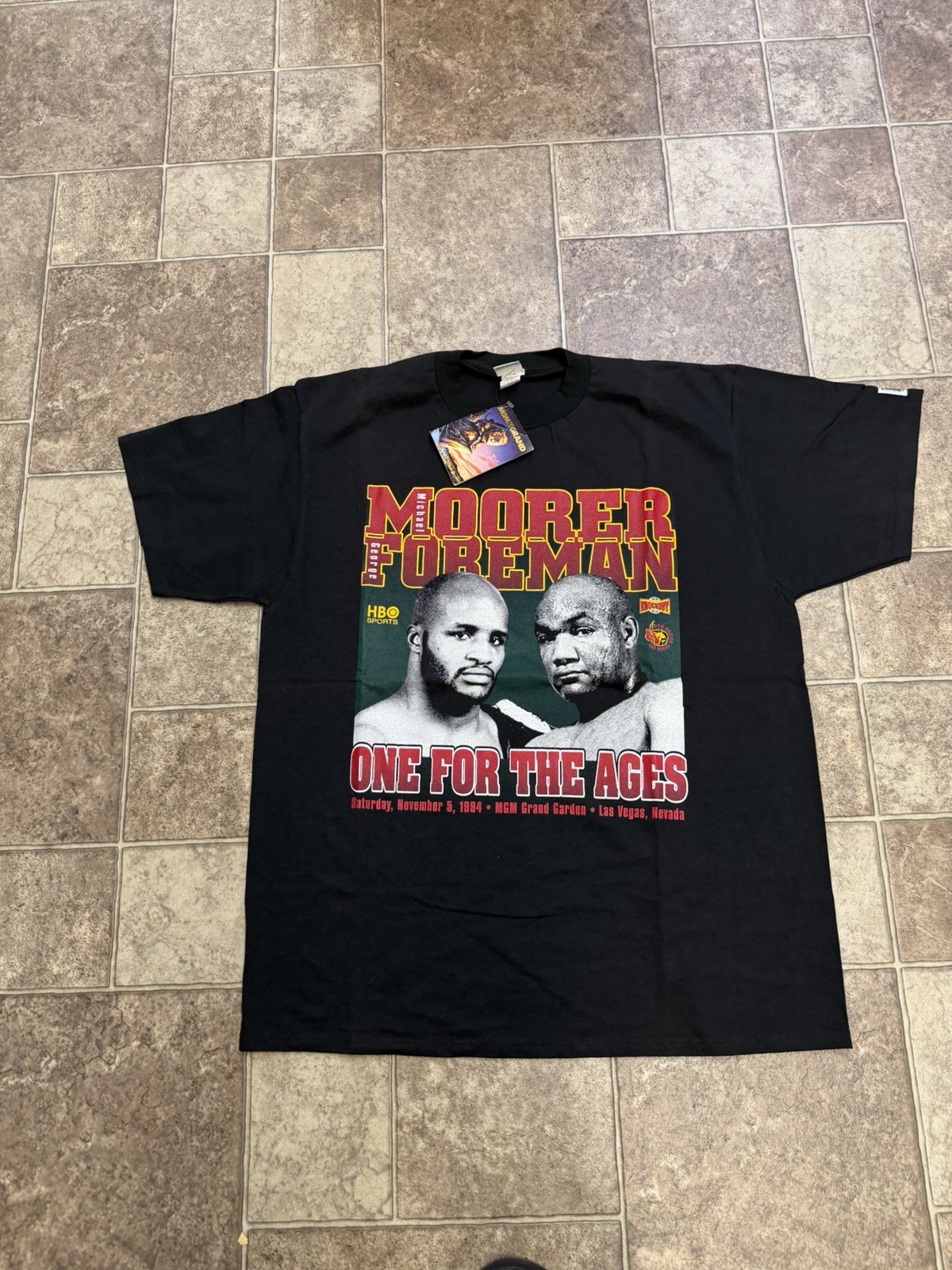 Moorer Foreman T-Shirt 1994 boxing 2 XXL one for the ages Las Vegas